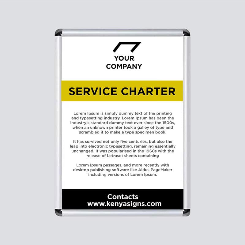 Snapper Frame Display - Display Signs | Pixel Africa