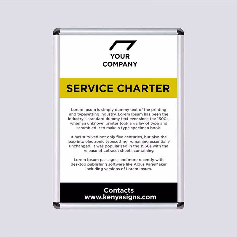 Snapper Frame Display - Display Signs | Pixel Africa