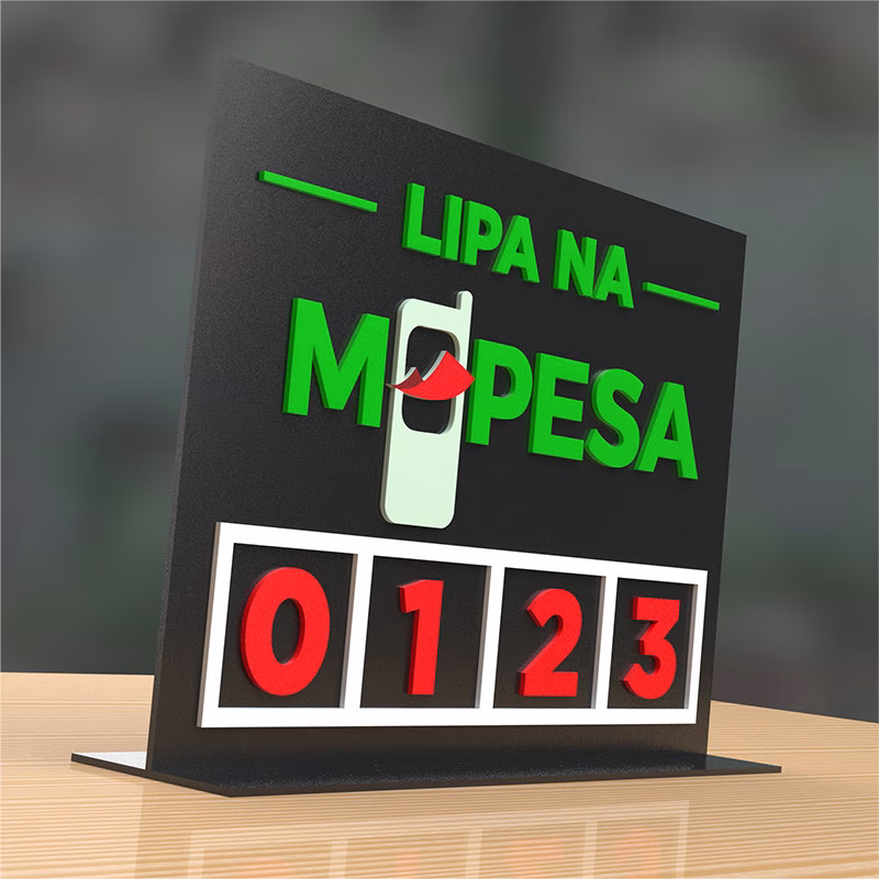 Lipa na Mpesa Sign - Plates | Pixel Africa